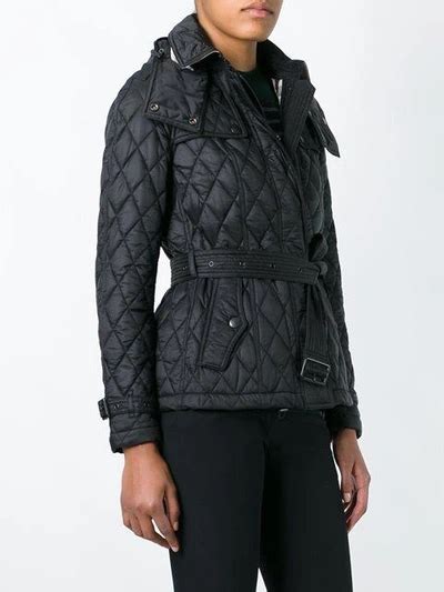 burberry black finsbridge hooded quilted short jacket|Burberry clothing website.